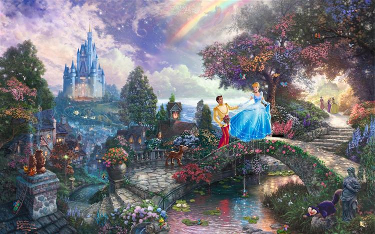 Cinderella Wishes Upon A Dream - Thomas Kinkade