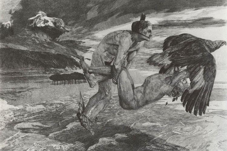 Abduction of Prometheus, 1894 - Макс Клингер