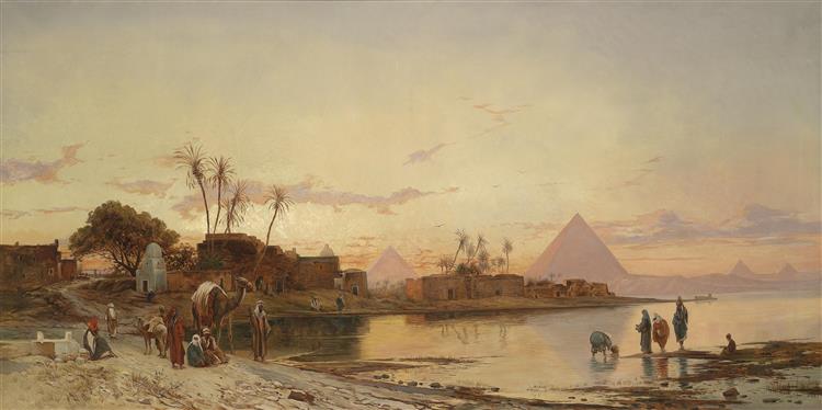 On the banks of the Nile, 1905 - Hermann David Salomon Corrodi