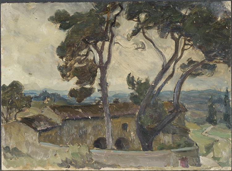 Study from Spoleto, Italy, 1922 - Анна Боберг