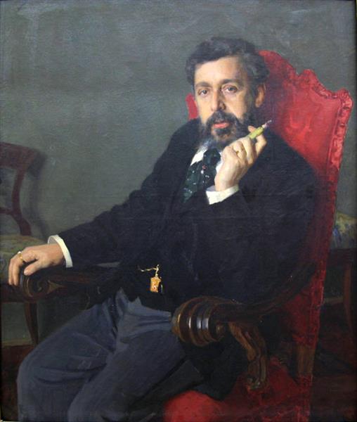 Portrait of the collector Alexander Petrovich Russov, 1900 - Николай Дмитриевич Кузнецов