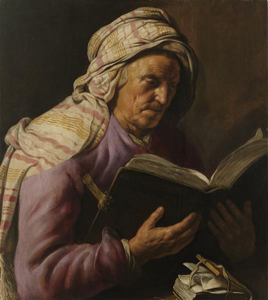 Old Woman Reading, c.1626 - c.1633 - Ян Лівенс