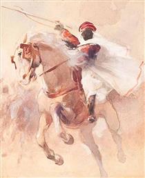 An Arab Horseman - Cesare Biseo