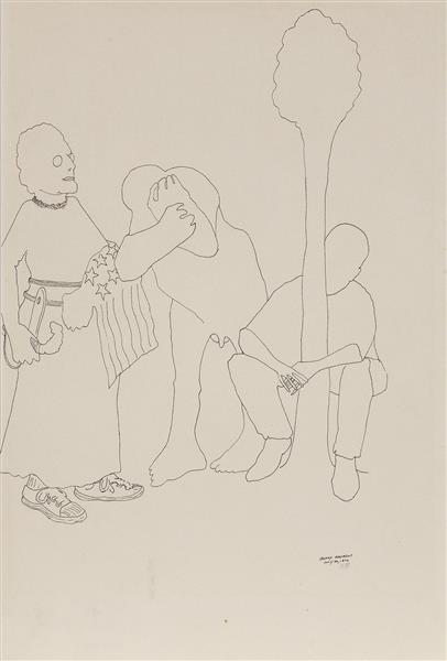 Trio (Study for Symbols), 1970 - Benny Andrews