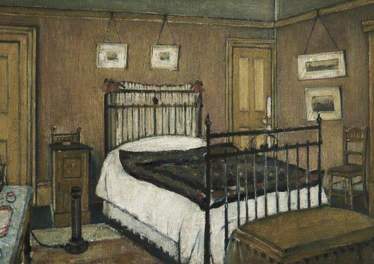 the bedroom, pendlebury, 1940 - l. s. lowry - wikiart