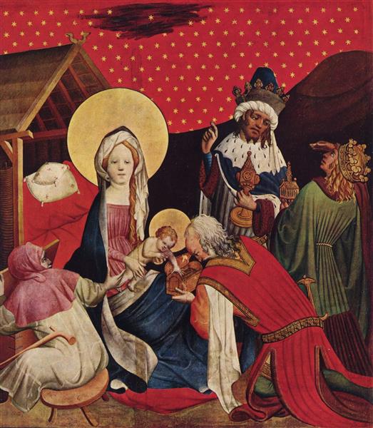 Adoration of the Magi from the St Thomas Altarpiece, c.1424 - Maestro Francke