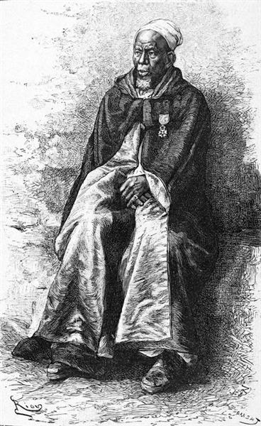 Boubakar-saada, King of Bundu, 1889 - Edouard Riou
