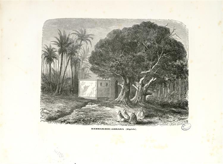 Hammam-bou-ghrara (i.e. Hammam-boughrara), 1862 - Édouard Riou