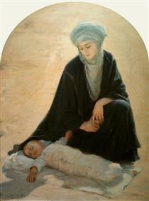 Арабська Мадонна з немовлям - Albert Aublet