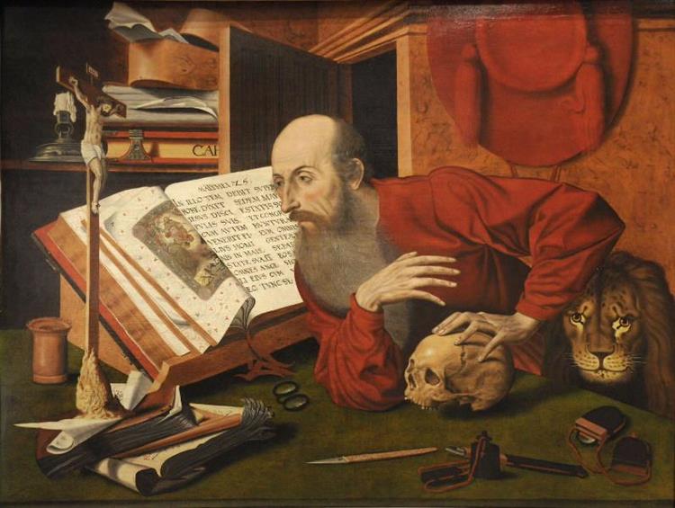 St. Jerome in His Study - Marinus van Reymerswaele