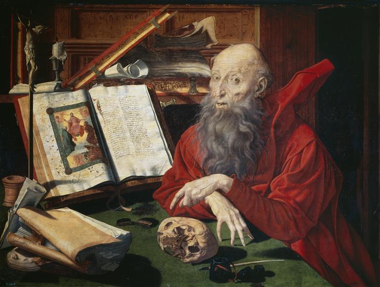 Saint Jerome in his study, 1541 - Marinus van Reymerswaele