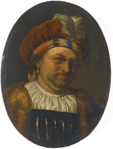 Self-portrait as a Man in Eastern Clothing (tronie), 1667 - Frans van Mieris the Elder