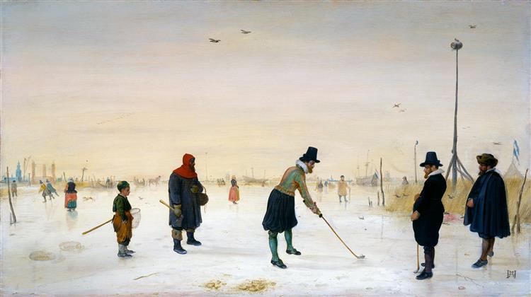 Kolfplayers on Ice, 1625 - Хендрик Аверкамп