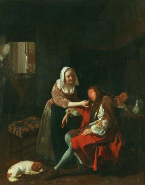 Le Cavalier Endormi, 1668 - Jacob Ochtervelt