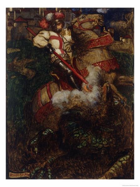 St George Slaying the Dragon, 1908 - Byam Shaw
