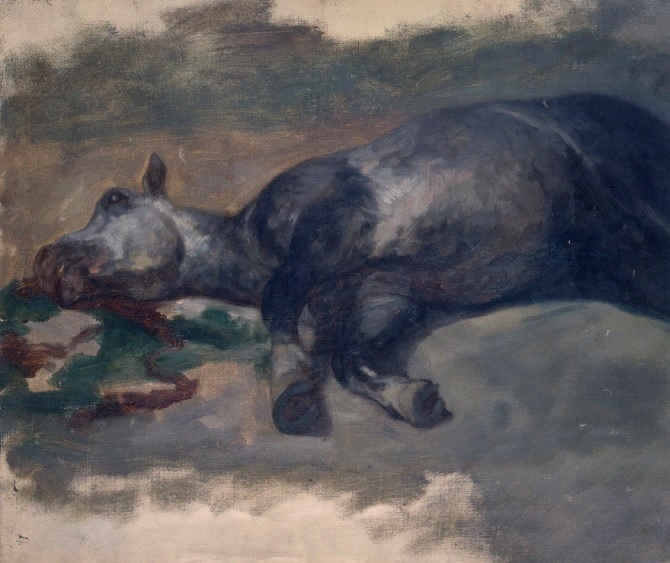Leżący Koń, 1854 - Henryk Rodakowski