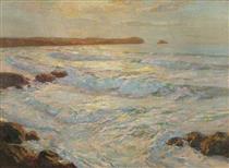 Summer Sea, Newquay, Cornwall - Albert Julius Olsson