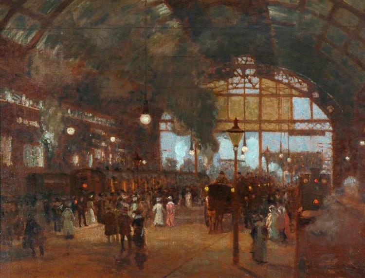 Cannon Street Station, 1908 - Algernon Talmage