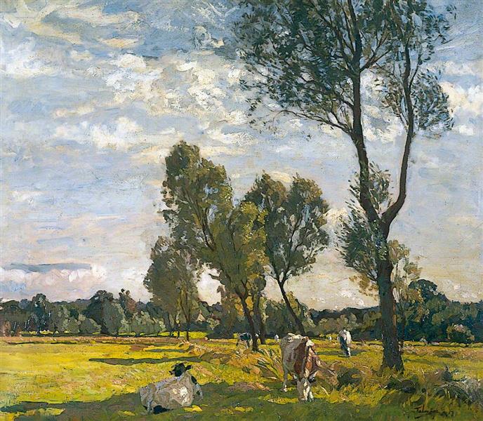 Landscape with Cattle, 1917 - Algernon Mayow Talmage