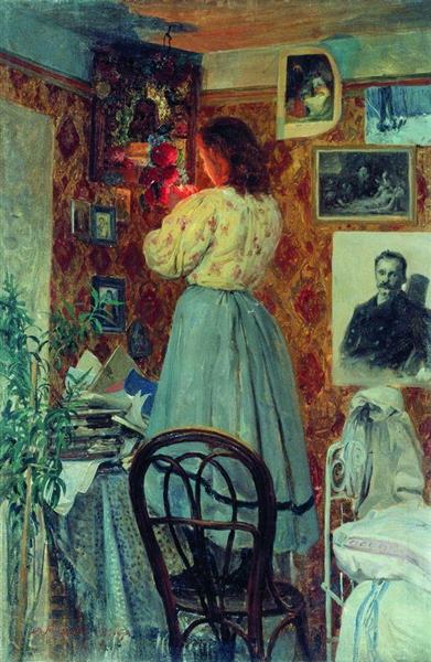 In the Red Corner, 1875 - Alexei Korzukhin