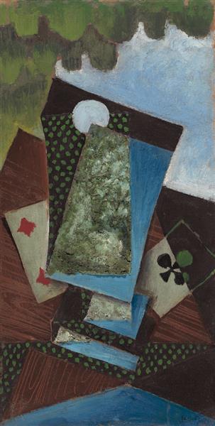 Ace of Clubs and Four of Diamonds, 1912 - 胡安·格里斯