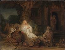 Abraham et les trois anges - Rembrandt