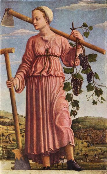 Der Herbst (die Muse Polyhymnia), 1460 - 弗朗切斯科·德爾·科薩