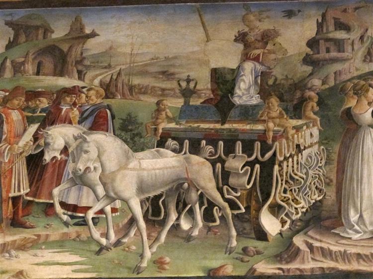 Allegory of May – Triumph of Appolo. Frescos in Palazzo Schifanoia (detail), 1470 - Франческо дель Косса