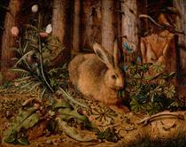A Hare in the Forest (after Durer) - Hans Hoffmann