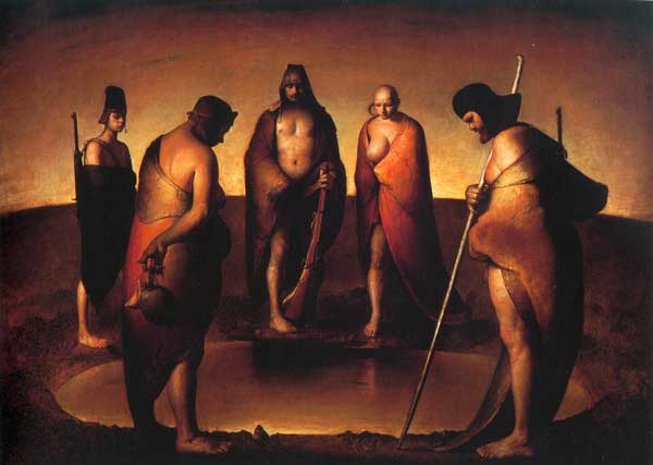 Five Persons Around a Water Hole - Odd Nerdrum