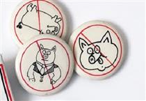 Don't be a litter pig (logos) - Keith Haring