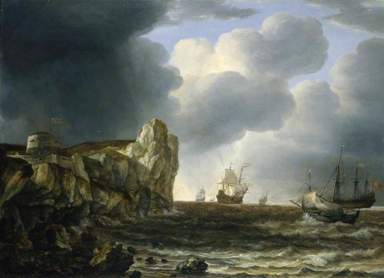 Shipping off the English Coast, 1643 - Simon de Vlieger