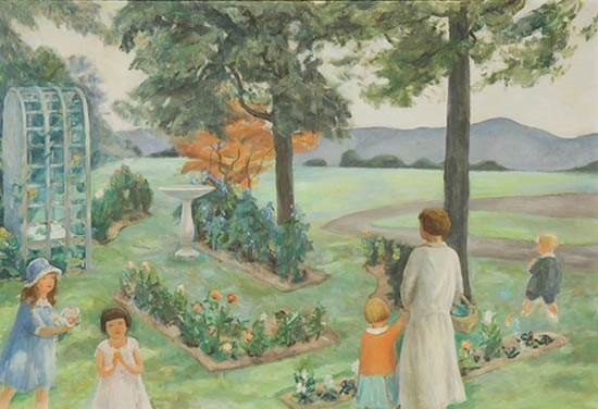Family in a Spring Landscape - Marjorie Acker Phillips