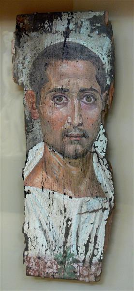 Mummy Portrait of a Bearded Man, c.225 - c.250 - Retratos de El Fayum