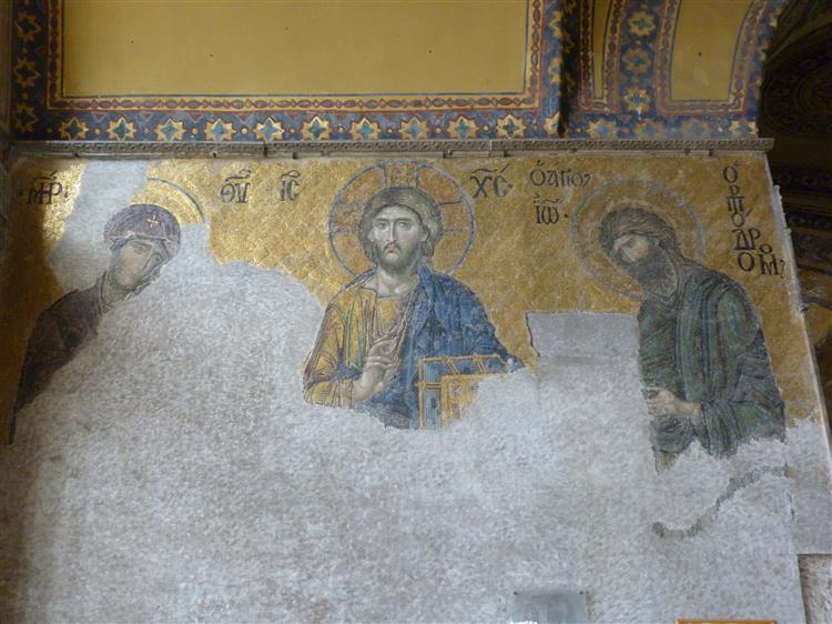 Deesis Mosaic, c.1261 - 拜占庭馬賽克藝術