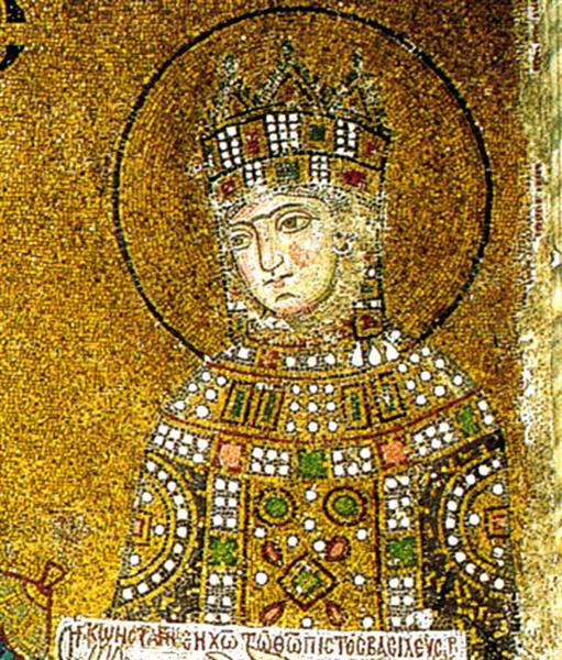 the Empress Zoe, c.1050 - Byzantine Mosaics