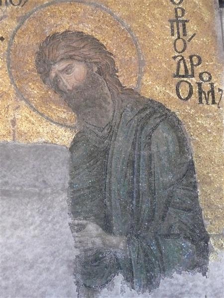Іоанн Хреститель на мозаїці Деісусного чину, c.1261 - Візантійські Мозіїки