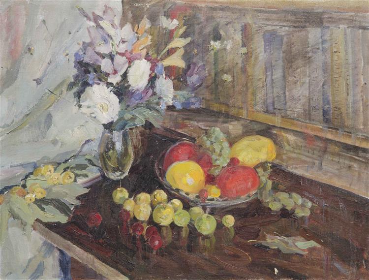 Still life with fruit - Mikhail Olennikov