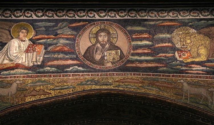 Blessing Christ, c.549 - Byzantine Mosaics