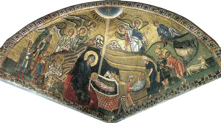 Різдво, c.1025 - Візантійські Мозіїки