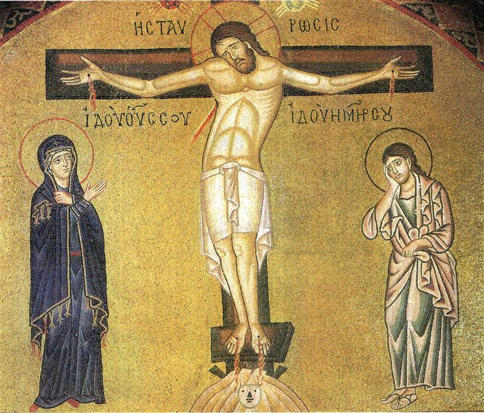 Crucifixion, c.1025 - Byzantine Mosaics