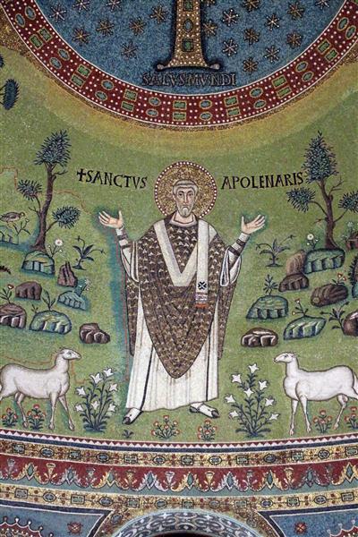 Saint Apollenaris, c.549 - 拜占庭馬賽克藝術