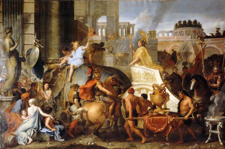 Entry of Alexander into Babylon, c.1664 - Шарль Лебрен