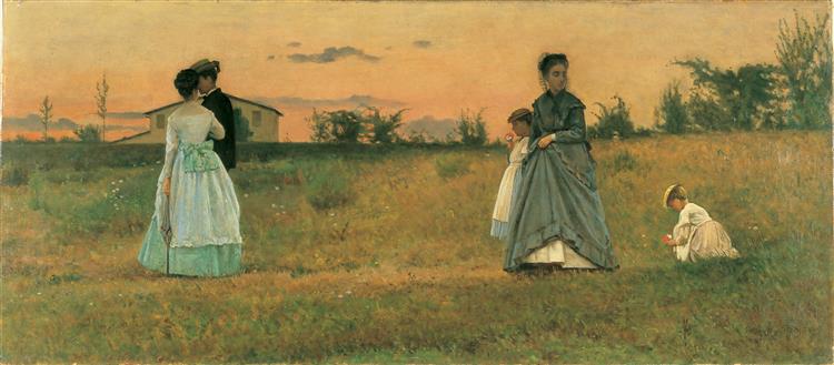 The engaged couple, 1869 - Сильвестро Лега