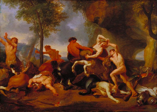 Hercules Slaying the Centaurs - Шарль Лебрен