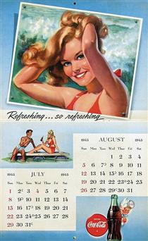 Coca-Cola Teen-Age Pin-Up Girls calendar 1945 - Хэддон Сандблом