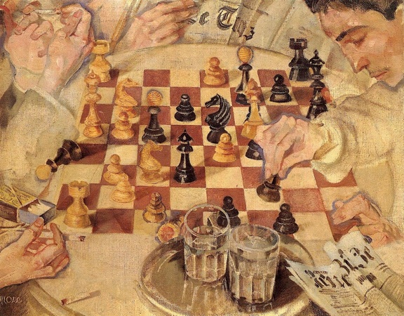 Chess Player, 1916 - Max Oppenheimer