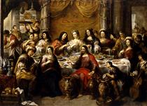 The Wedding at Cana, Jesus Blesses the Water - Jan Cossiers