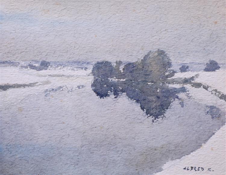 Kupa river under the snow, 1997 - Alfred Krupa