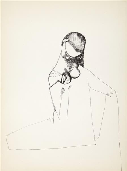Femme au collier de perles, c.1970 - Endre Rozsda